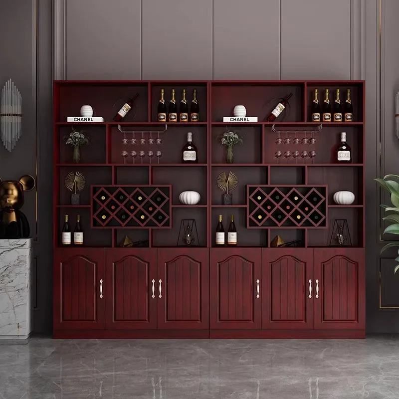 

Home Bar Whiskey Display Wine Drinks Cabinet Modern Rack Iron Elegant Vintage Stands Wall High End Furniture Vitrine Full Luxury