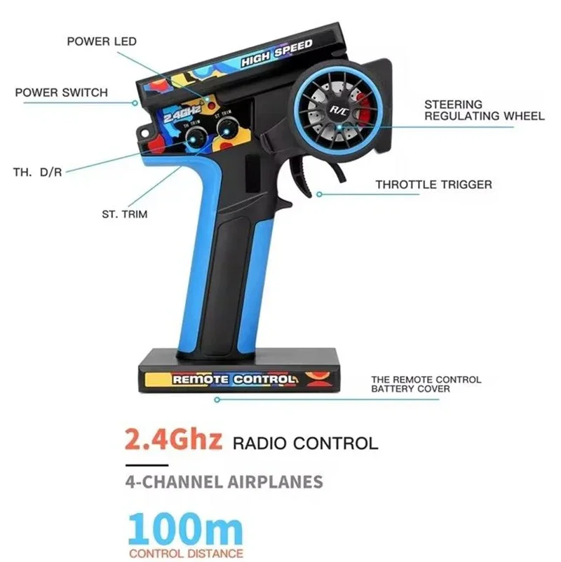 104072-2132 2.4G Zender Afstandsbediening Voor Wltoys 104072 144010 124007 124016 124017 Rc Auto Upgrades Onderdelen Kit