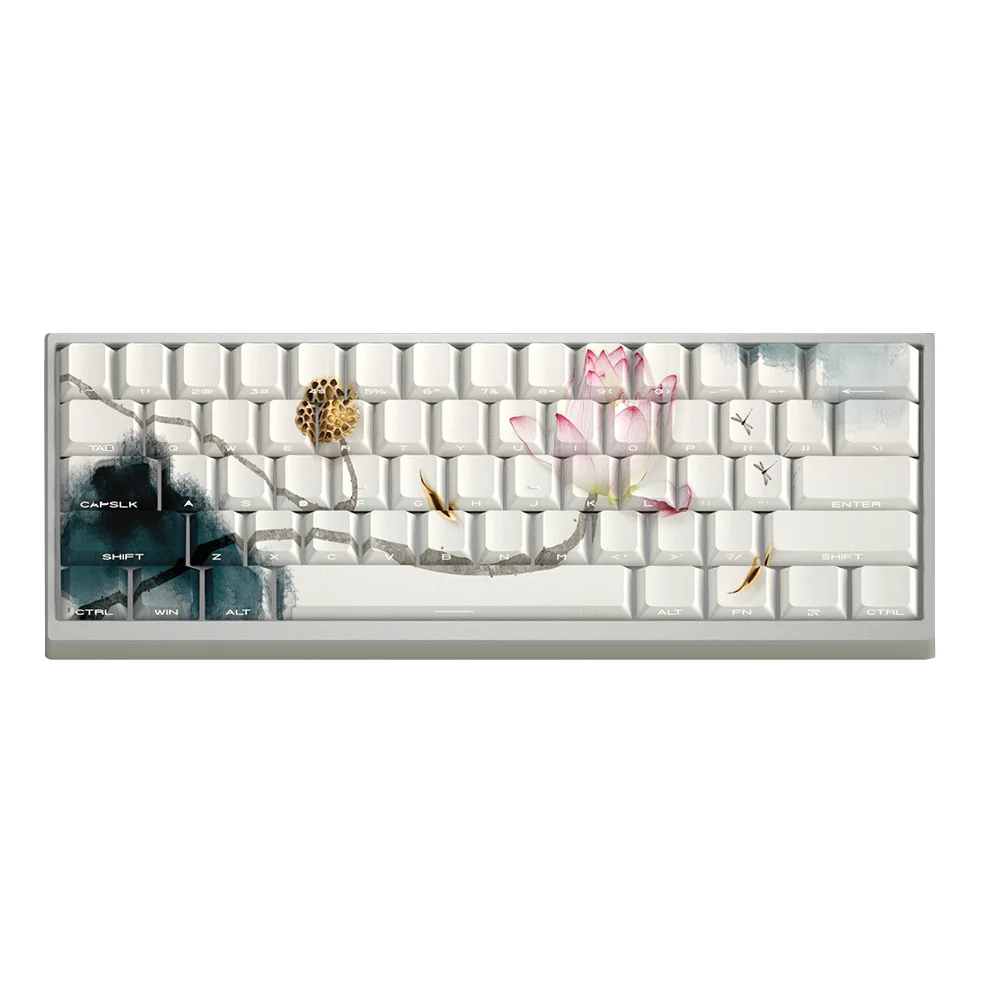 Side Engraved PBT Keycaps Lotus Mechanical Keyboard Backlit Keycap Cherry Profile Caps Dye Sublimation Keyboard Key Cap