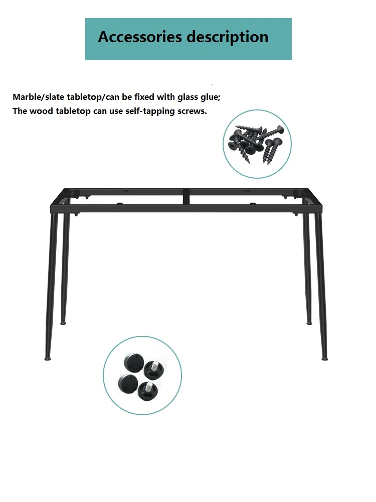 Stronge-Pied de table à manger en fer stable, support rapide, pieds en métal, taille personnalisée acceptée