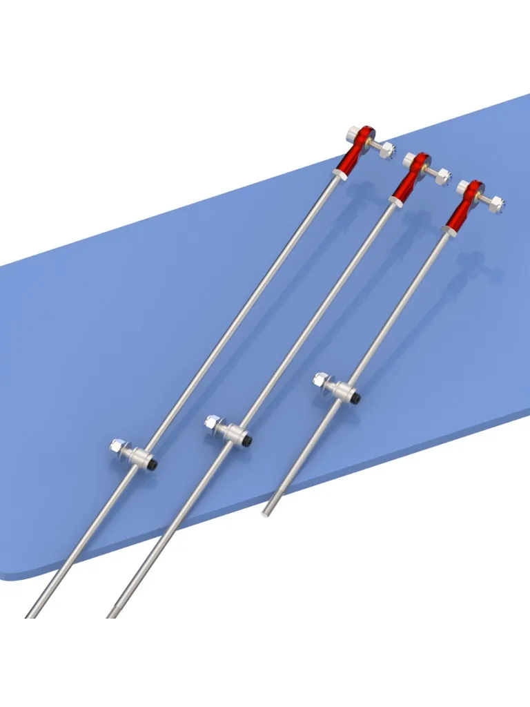 Ensemble de liaison de gouvernail de bateau RC en acier inoxydable 304, Joint à rotule Servo M3 de 3mm + bouchon réglable + Kit de tige de poussée 100-300mm