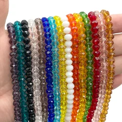 2 3 4 6 8mm Faceted Austria Crystal Beads for Bracelets Loose Spacer Round Glass Beads for Jewelry Making Supplies