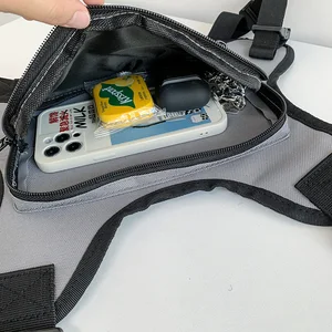 2024 أزياء جديدة أكسفورد حزم الصدر للرجال للجنسين حقائب الصدر سترة تكتيكية متعددة الجيب حقيبة ظهر نايلون الهيب هوب عالية الجودة أزياء جديدة أعلى 9 مبيعات من الأحذية التكتيكية تحت الدروع - رقم 4