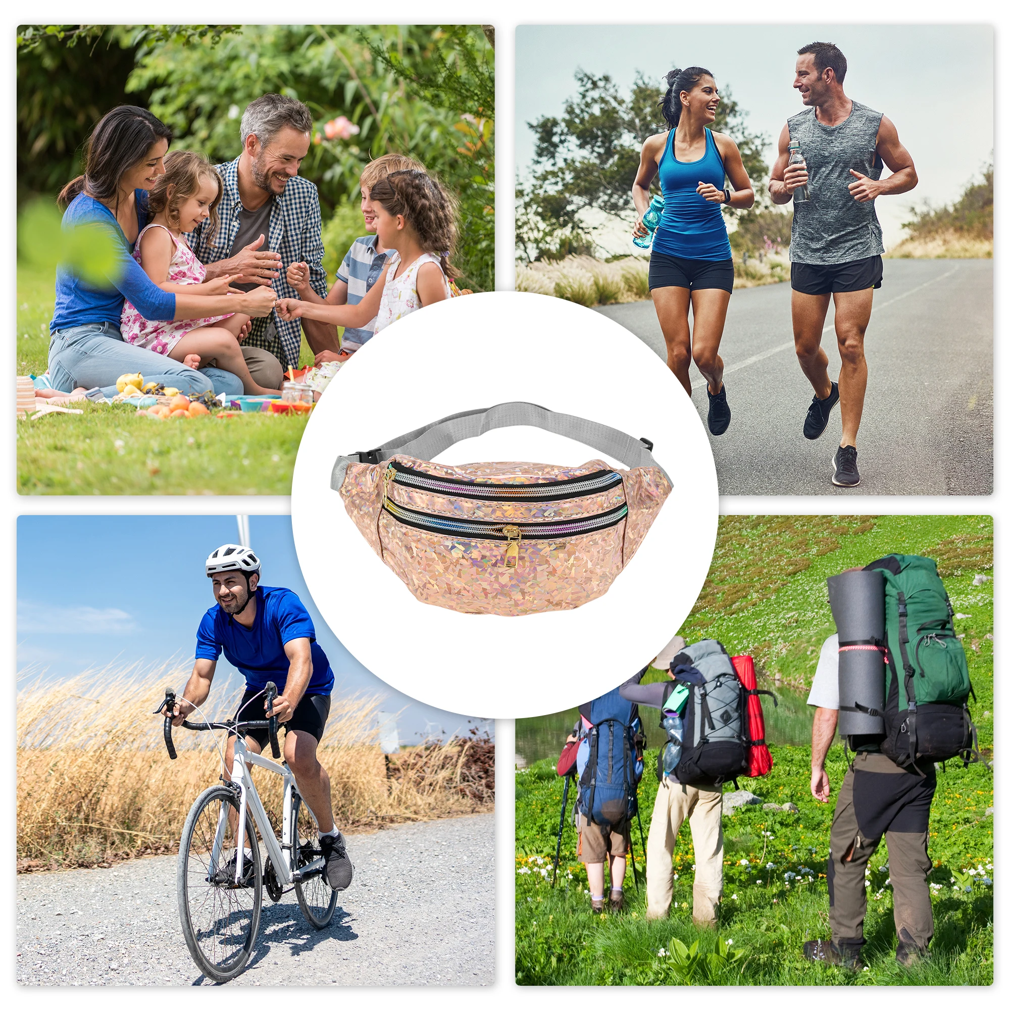 X Autohaux حزمة فاني متعددة الوظائف بلون الشمبانيا 1 قطعة