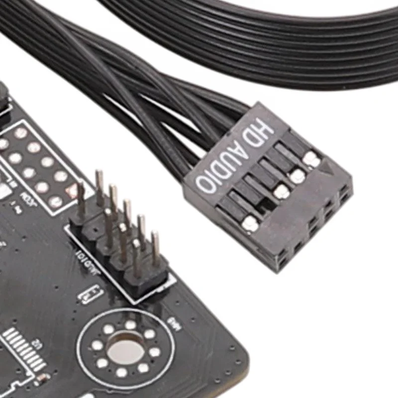 PC Motherboard Front Audio Extend Flex Cable 20cm 30cm 50cm Computer 9PIN Male to Female HD Sound Connect Wire Adapter