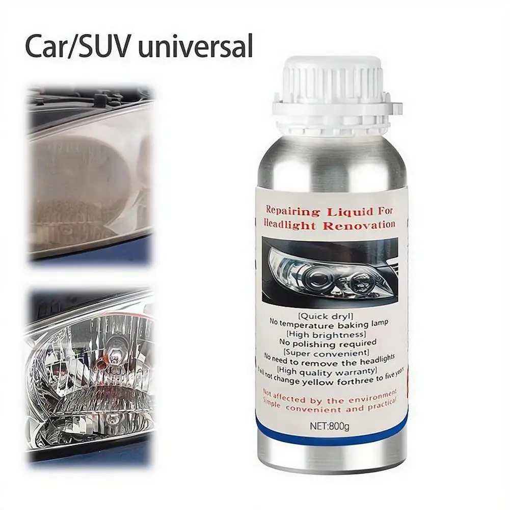 Car Headlight Coating Liquid 50/200/600ML Scratch Polish Repair Agent Headlight Renovate Refurbish Agent Auto Care