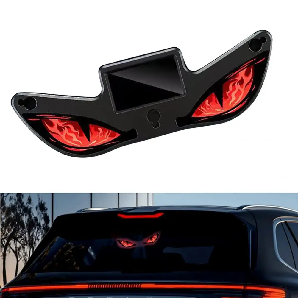 Solar Devil Eyes Light for Windshield, Magnetic Installation Window Warning Sign with Three Smart Modes, LED Digital Panel, Car view 5