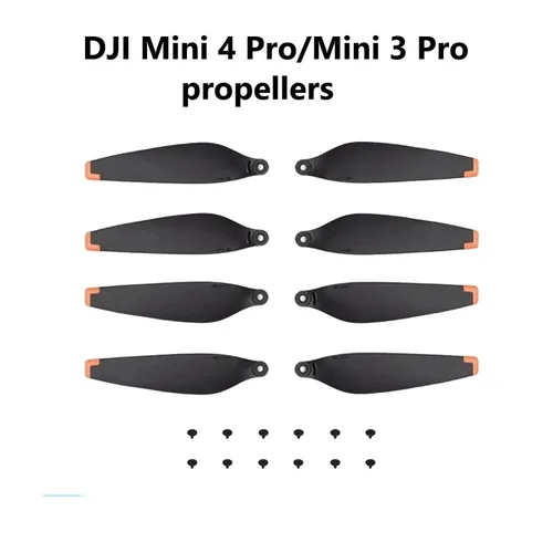 Imagen 2 del producto Hélice para DJI Mini 3 Pro / 4 Pro piezas de repuesto de reparación de drones hoja rápida con tornillos accesorios de repuesto 8 piezas/1 Juego