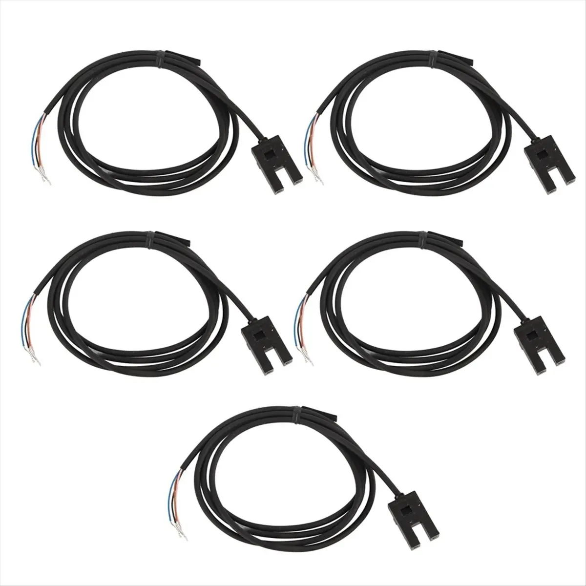 Top Sale 5PCS Photoelectric Sensor Switch, SX673 U Shape Inductive Photoelectric Sensor DC5-24V, 5mm NPN Photocell Sensor