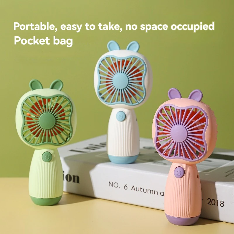 مروحة صغيرة محمولة ، مروحة كارتون إبداعية ، واجهة شحن USB ، مروحة طالب لطيفة ، جديدة