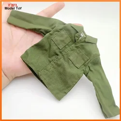1/6 Scale Male Soldier US Military Green Shirts Casual Clothes Model for 12in Action Figure Body Toys