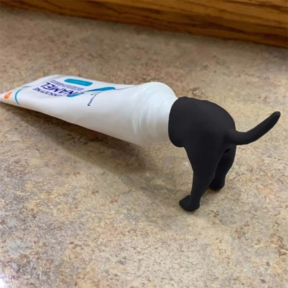 3pcs Pooping Dog Butt Toothpaste Topper Funny Pooping Dog Butt Toothpaste Topper Toothpaste Squeezers Dispenser Homo Bathroom