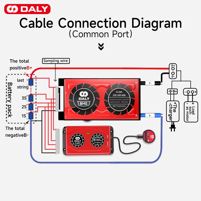Daly BMS 1A สมาร์ท Active Balance Current Lifepo4 12S 30A 40A 60A 80A 100A 120A 150A 200A 250A 300A 400A 500A Lifepo4แบตเตอรี่