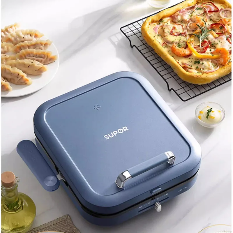 Electric griddle for household deepening and enlarging baking pan with double-sided heating can be disassembled and washed