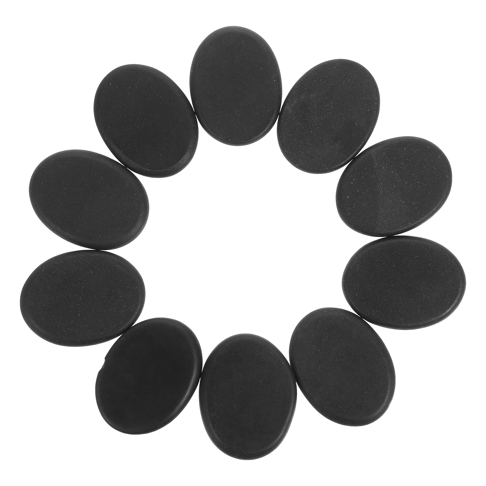 10pcs Volcanic Hot Stones Smooth Essential Oil SPA Massage Back Therapy Heating Energy Stone for Warm Relaxation
