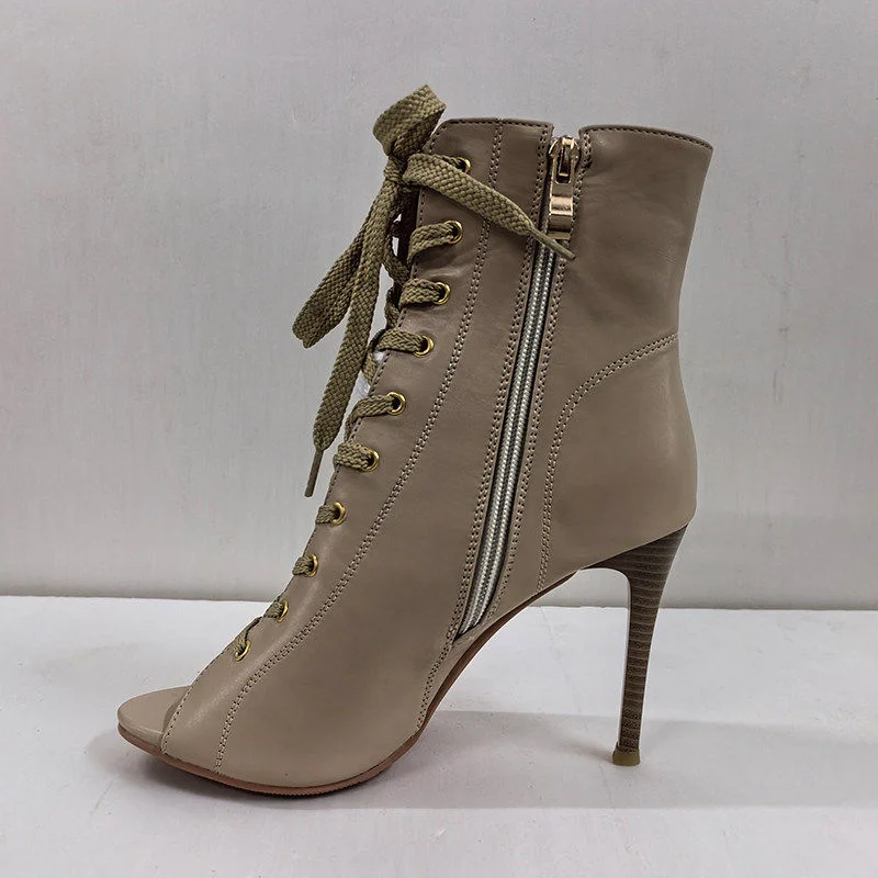 3,7 Zoll hohe Jazz-Tanzschuhe für Damen, 9,5 cm Absatz, 7 cm Plateau, Western-Stil, gedrehte Form, Knöchelstiefel, sexy Bühnenauftritt