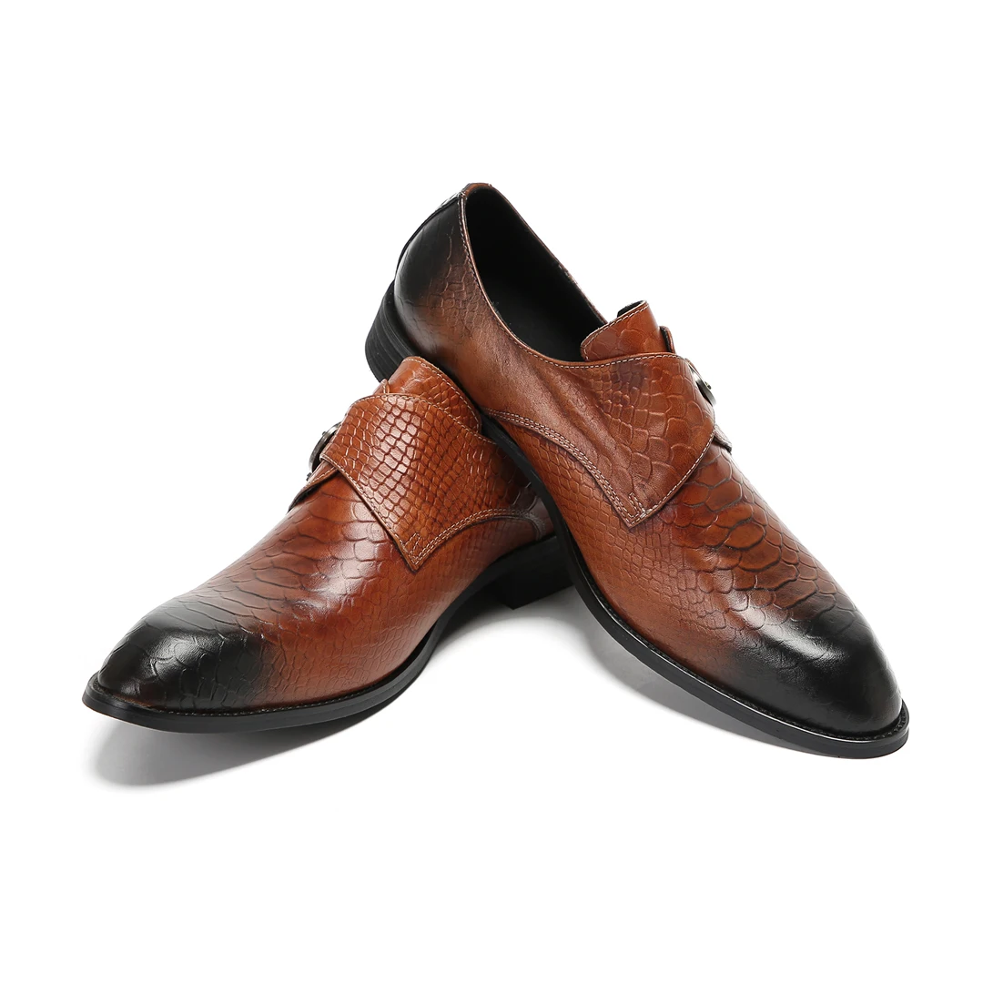 Sapatos de couro Oxford artesanal premium masculino, estilo clássico, genuíno