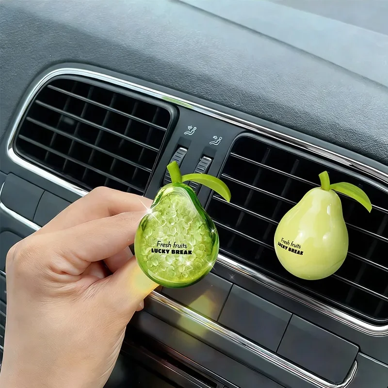 Pear-shaped Car Air Vent Fragrance Perfume for Odor Removal & Deodorizing with Adjustable Scent Diffusion