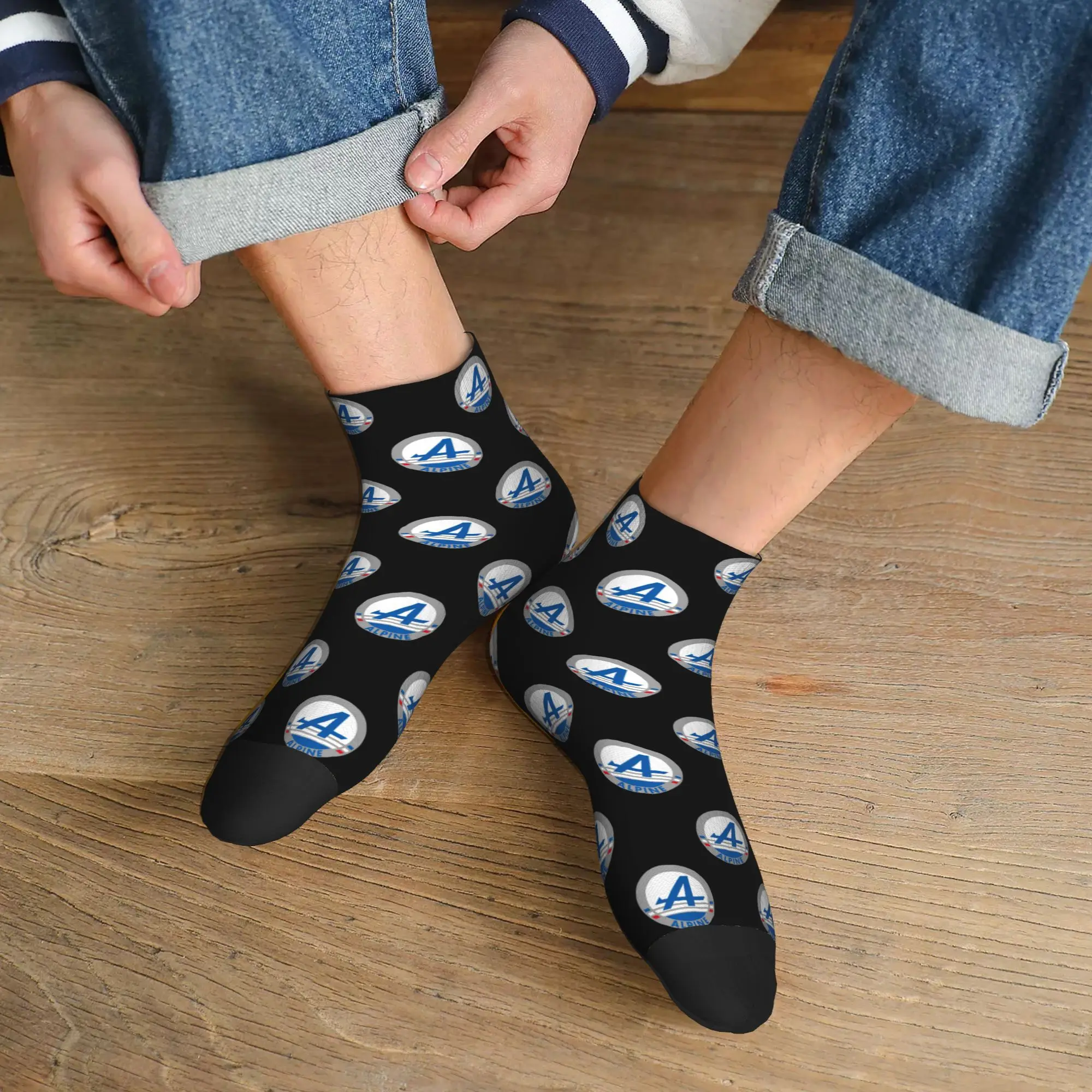 Calcetines RENAULT ALPINE 1992 para todas las estaciones, calcetines Harajuku absorbentes del sudor, medias de Hip Hop para hombres y mujeres, regalos de navidad