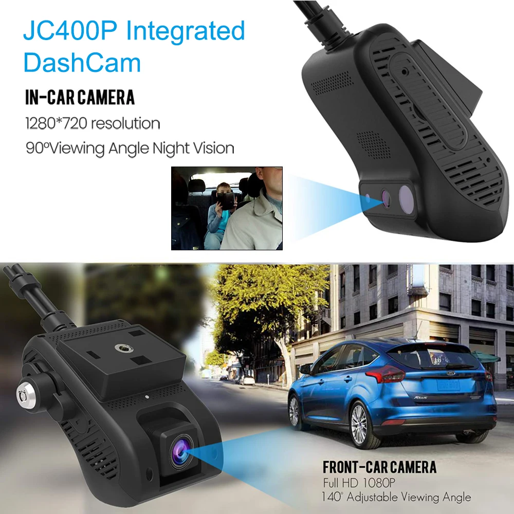 كاميرا Jimi JC400P 4G Dash مع بث مباشر 1080P كاميرا مزدوجة تتبع نظام تحديد المواقع واي فاي نقطة اتصال متعددة أجهزة الإنذار مسجل DVR للسيارة تطبيق مجاني ويب