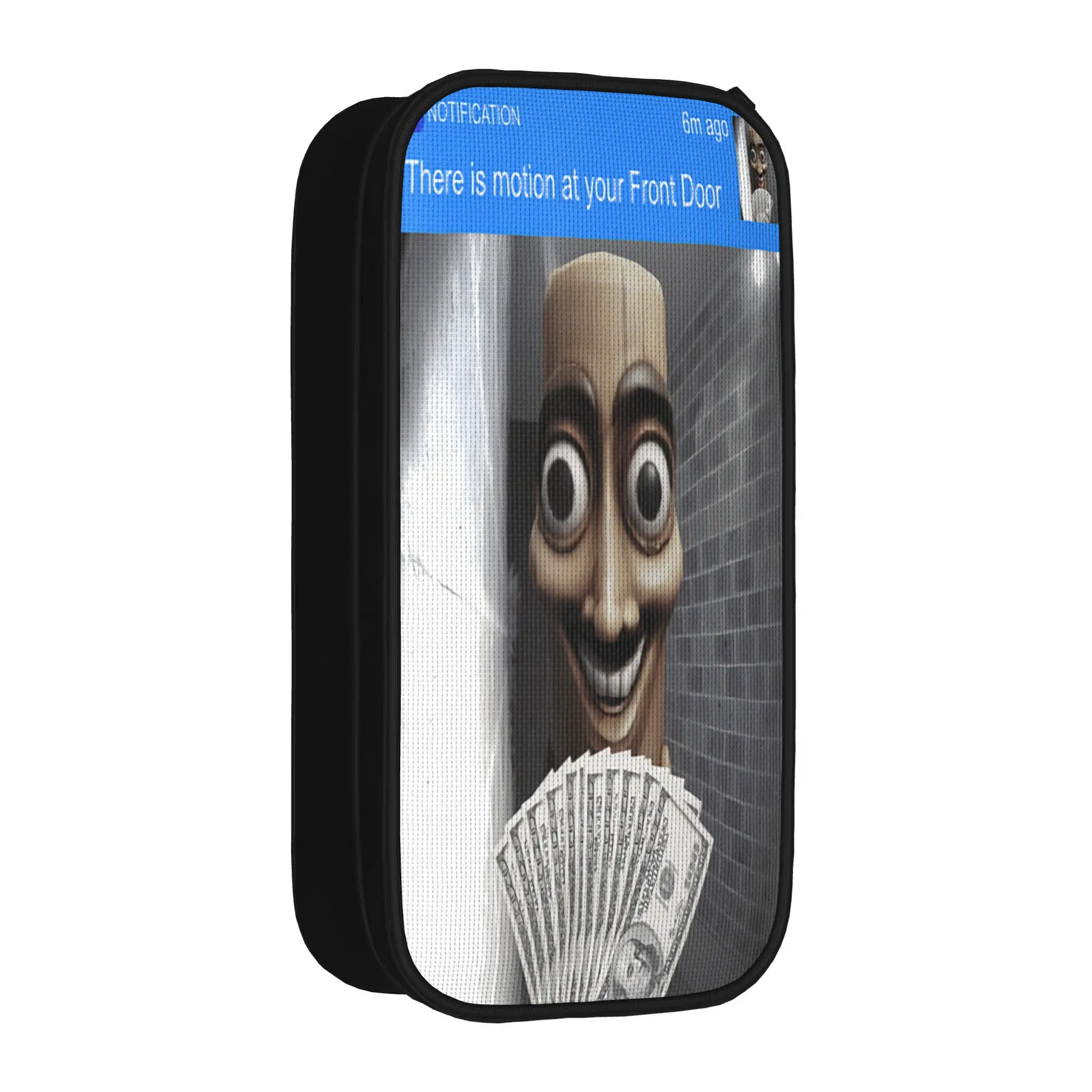 There is Motion at Your Front Door Tung Tung Tung sahur Memes Pencil Case Portable Pencil Pouch Boy Girl School Pencil Cases