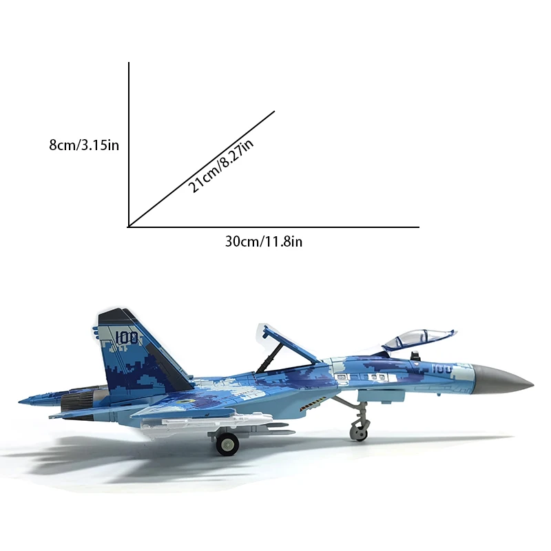 Neues SU27 Kampfflugzeug A10 Angriffsfahrzeug Bausteine Spielzeugmodell Kreative Militärserie Hubschrauber SU25 FA18F Flugzeugspielzeug – Detail 6