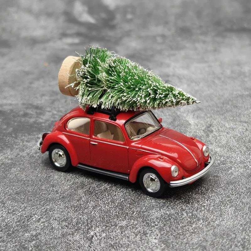 متوفر في المخزون 1:43 Norev إصدار عيد الميلاد 911 Turbo Beetle Renault نموذج مصغر لصب القالب مجموعة هدايا عيد الميلاد للأطفال #3