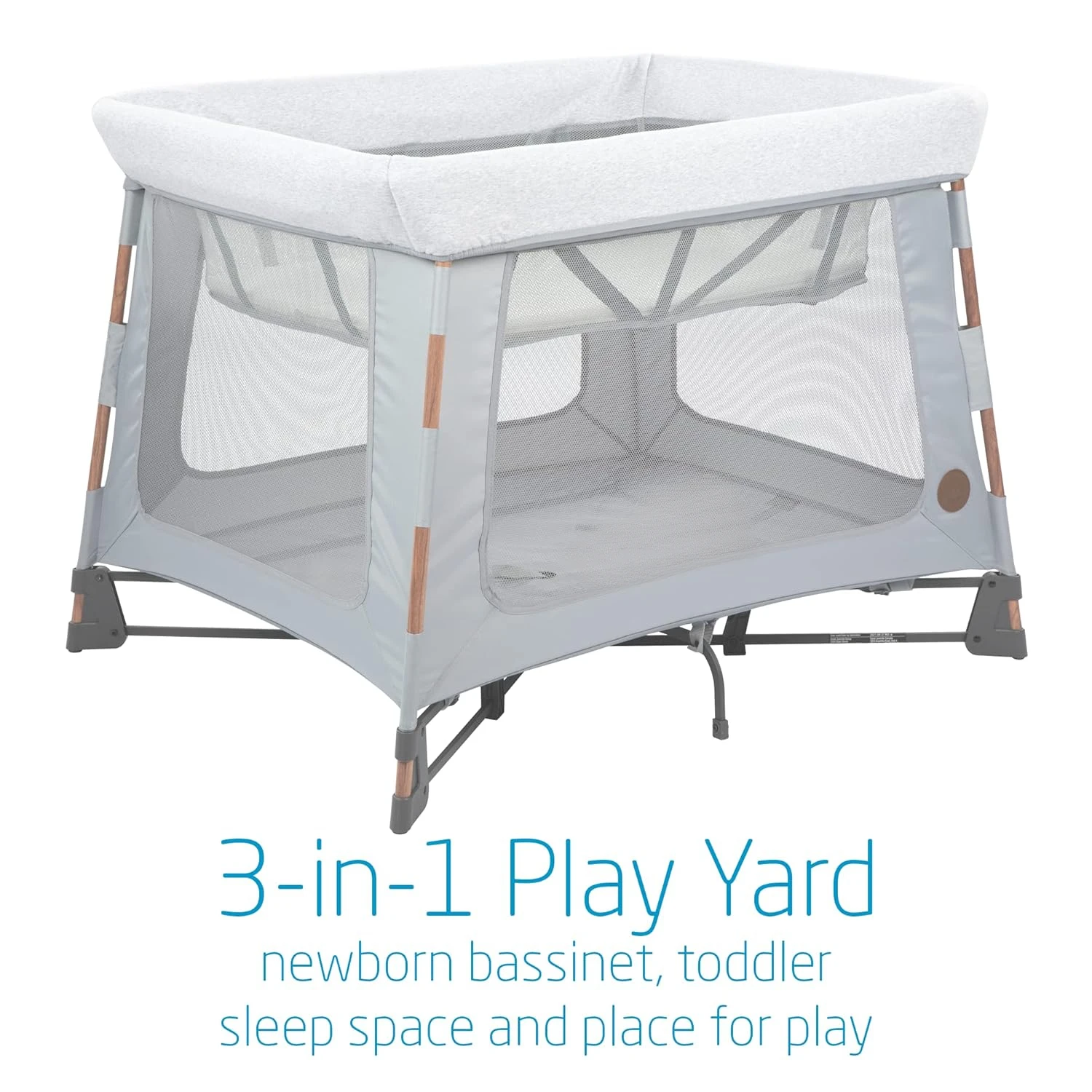 Swift Lightweight Portable Playard, 1-Step Fold Playpen with Travel Bag, 2-Stage Mattress for Newborn to Toddlers