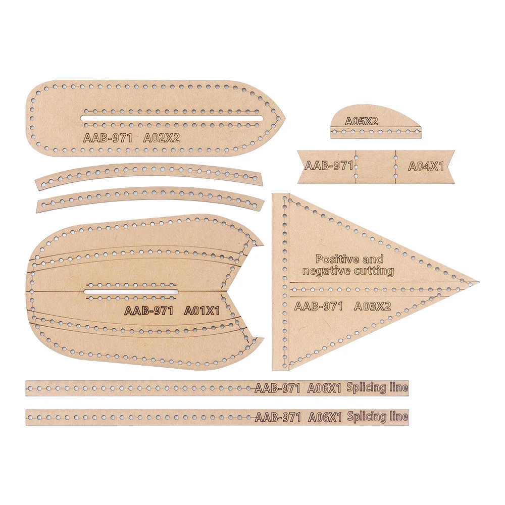 DIY Sailing Bag Pendants Sewing Patterns, Brown Kraft Paper Templates, DIY Leather Crafts Stencils Molds