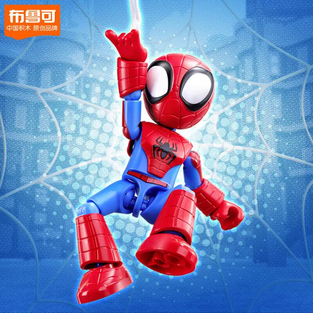 Anime dos desenhos animados marvel heróis fantástica edição homem aranha homem de ferro blocos de construção personagens brinquedos móveis feitos à mão presentes aniversário