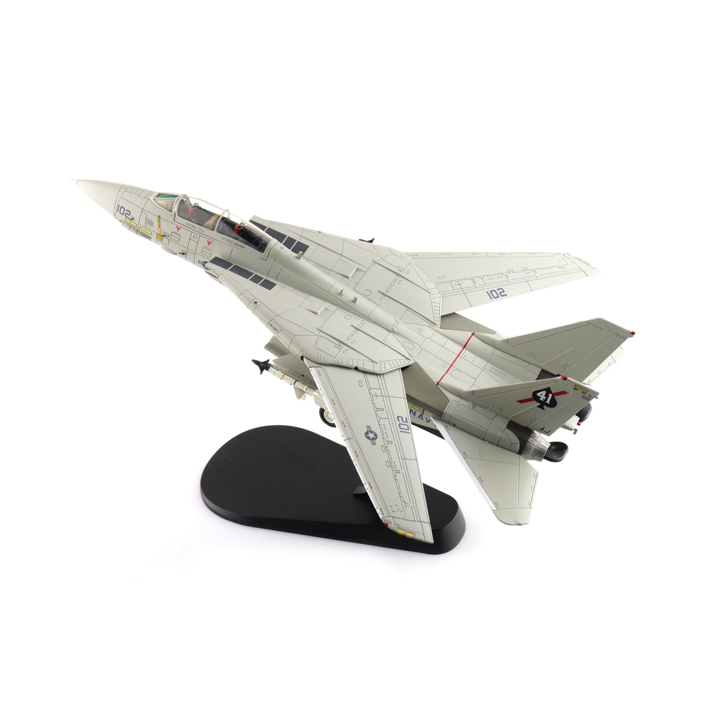 

1:72 HA5256 F-14A Модель истребителя F14 VF-41 Эскадрилья 1981 года Коллекционная модель из сплава (для взрослых)