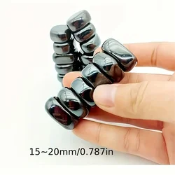 XiongChuCi Polished Black Lodestone Magnetite Palm Stone Magnetic Minerals Healing Feng Shui Decor Body Field Balance Energy