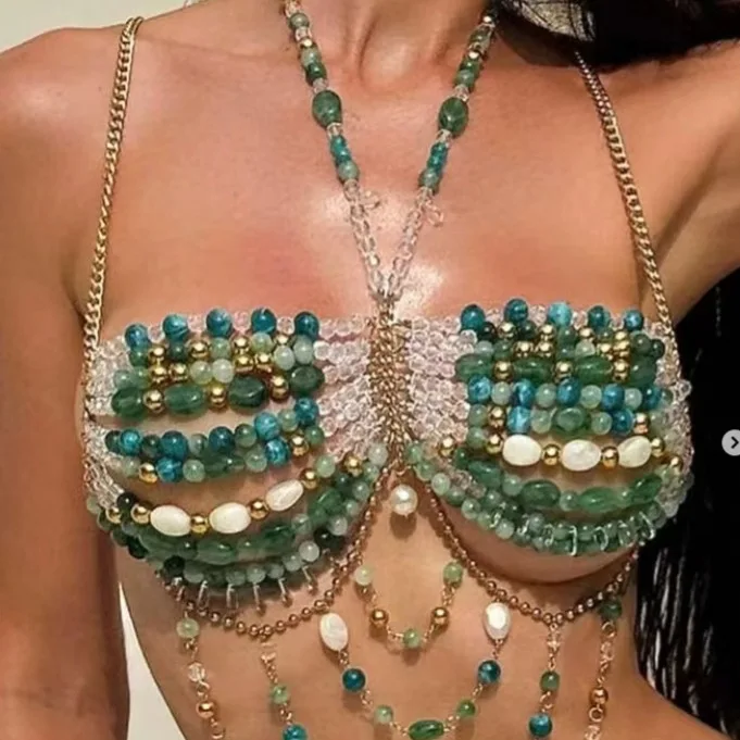 

Разноцветный бюстгальтер с кисточками и камнями, цепочка с кристаллами, жилет с лямкой на шее, топы на бретельках, сексуальный вечерние бюстгальтер с открытой спиной, цепочка для бюстгальтера из бисера, цепочка для груди