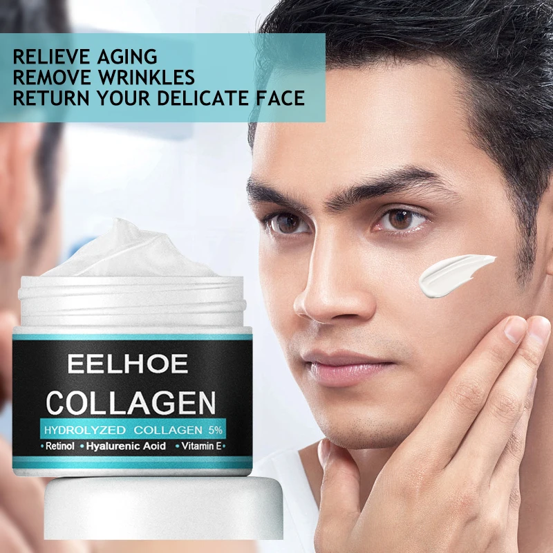 

Men's Moisturizing Face Cream Collagen Anti Wrinkle Hyaluronic Acid Instant Retinol Lifting Firming Fade Fine Lines Facial Cream