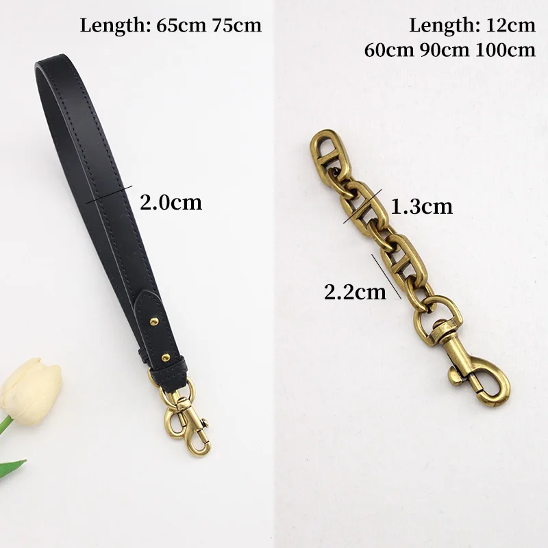 Bag Strap For Underarm Bag Leather Handle Bag Strap Vintage Gold Extension Chain Metal Chain Accessories Decorative Chain Strap