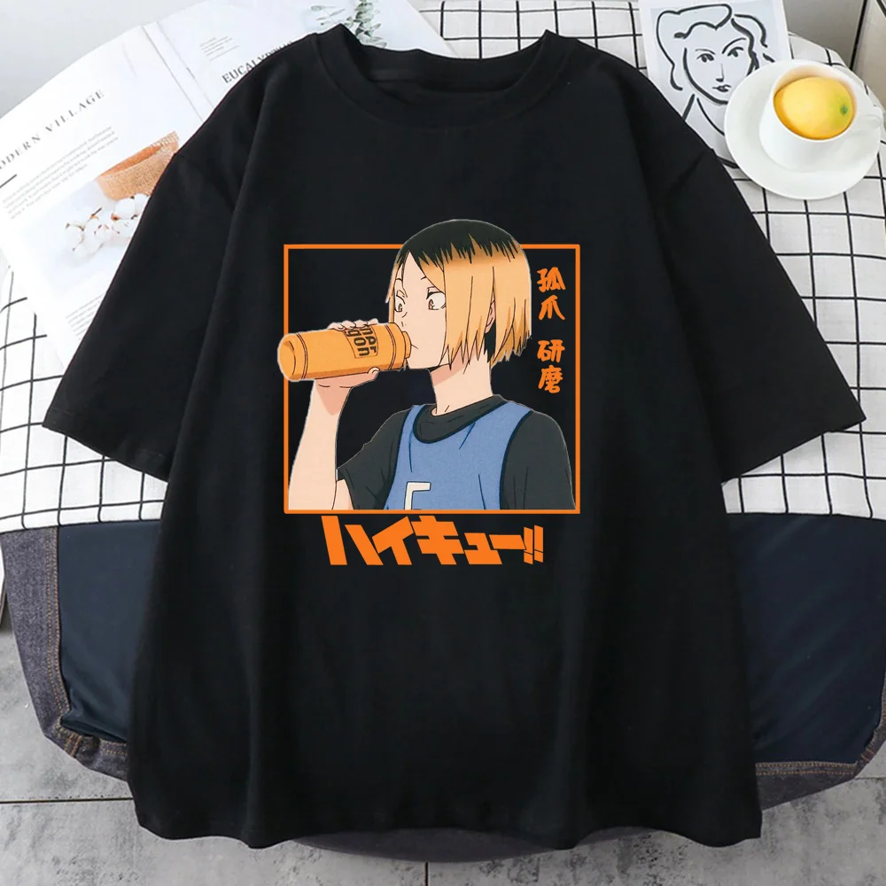 

Новая футболка с графическим принтом аниме Kozume Kenma, молодежная модная летняя футболка Y2K в стиле Харадзюку, топы