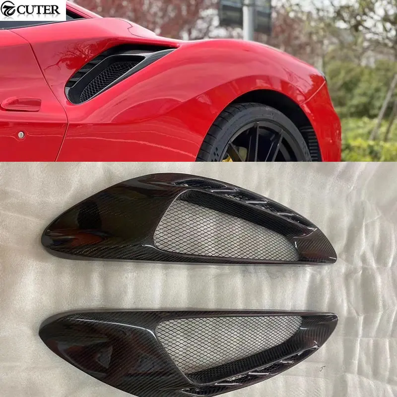 

488 GTB Dry Carbon Fiber Side Air Vents for Ferrari 488 Car Body Kit