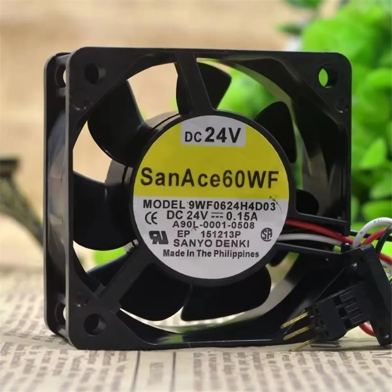 

New A90L-0001-0508 9WF0624H4D03 24V 0.15A 60*60*25MM FANUC system cooling fan with original three-pin plug