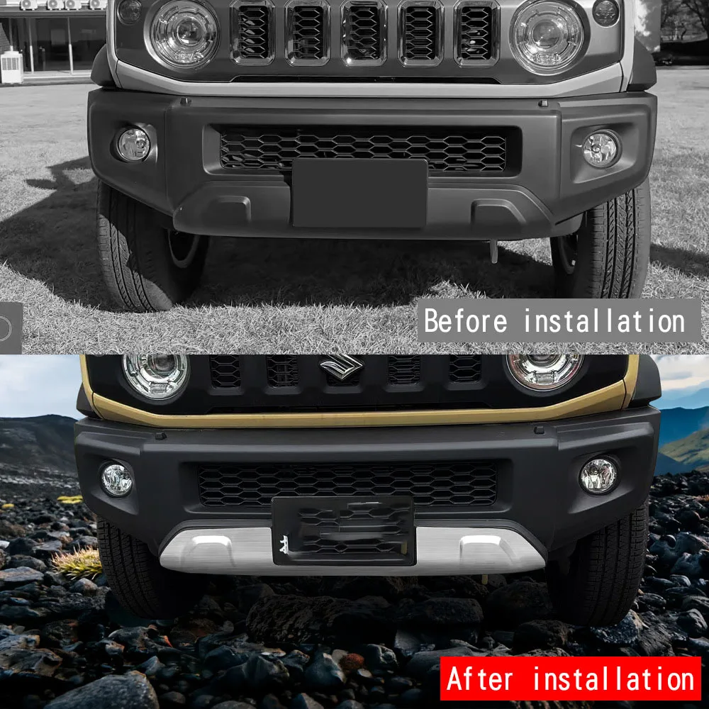 

For SUZUKI Jimny Nomade 2025 2026 ABS/Stainless Steel Car Front Bumper Lip Spoiler Splitter Diffuser Separator Cover Body Kits