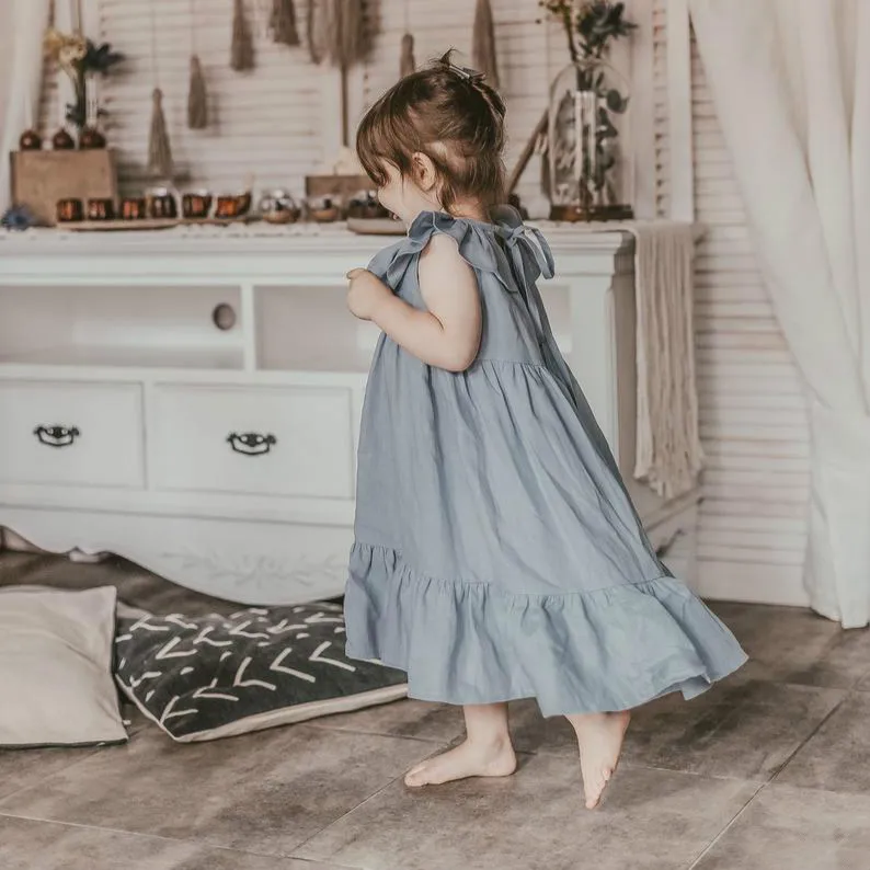 2026 Spring Summer Girls Princess Beach Dress Friendly To Kids Tender Skin Thin Lightweight Cloth Spring and Hot Summer