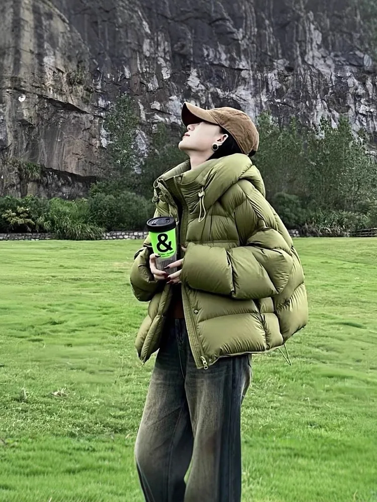 

Winter Thickened Women's Cotton Jacket Hooded Bread Style Coat Long Sleeve Chinese Brand Fashionable And Comfortable Outerwear