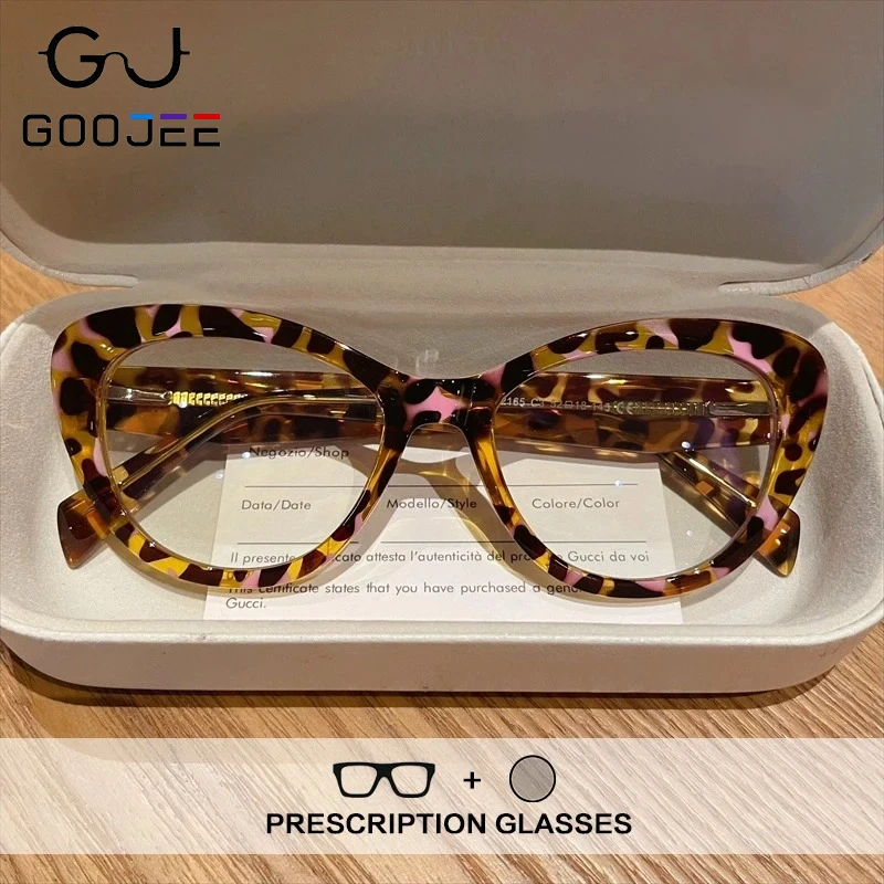 

GOOJEE TR90 New Fashion Anti Blue Light Reading Glasses Women Fashion Prescription Glasses Customize Myopia Hyperopia Eyewear