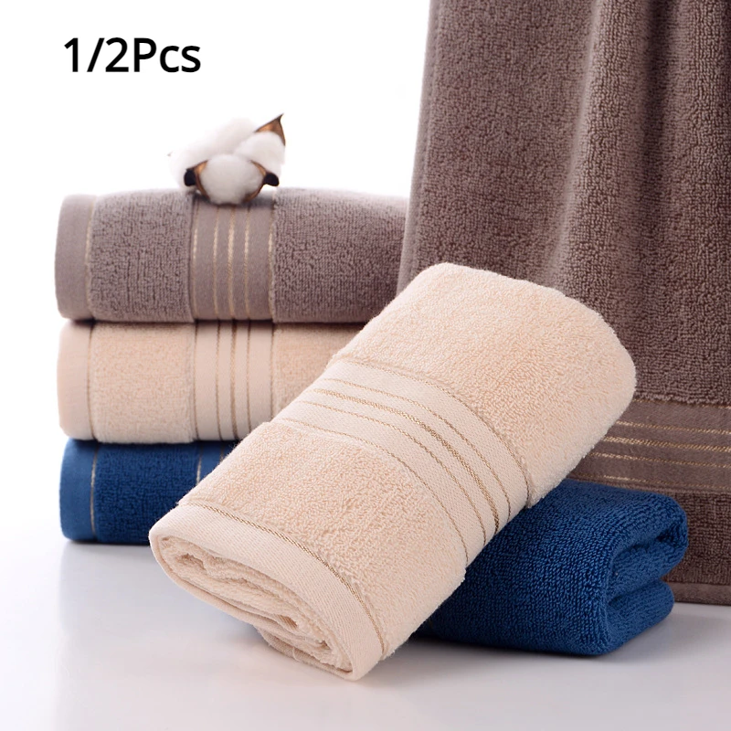 Large and Thick Bath Towels Highly Absorbent Thick Cotton Towels Towel Solid Color Suitable for Both Adults and Children 100%