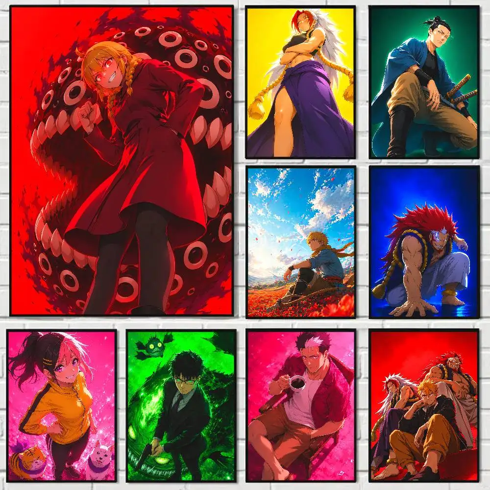 Anime Daemons Of The Shadow Realm Cartoon Anime Poster Watercolor Art Kids Room Decoration Wall Hanging Painting Kids Gift