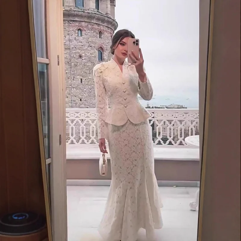 

2025Autumn retro gorgeous long-sleeve long dress noble elegant set dress