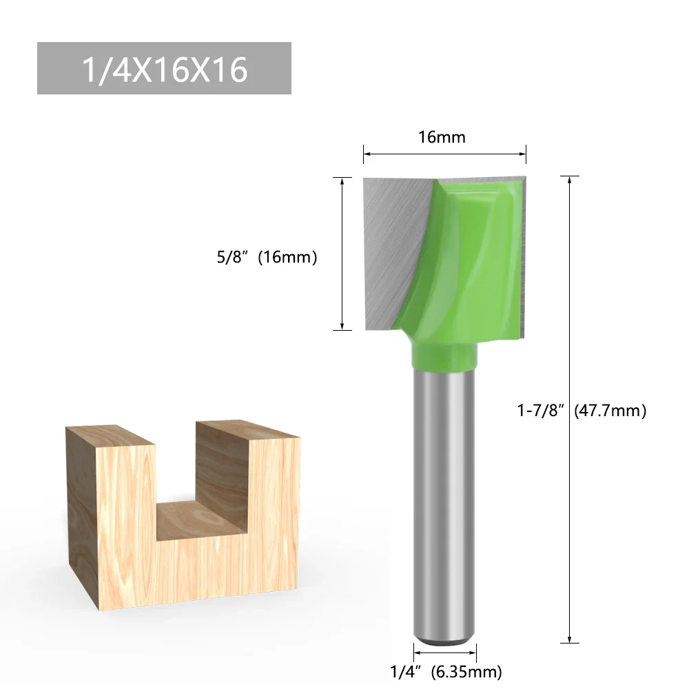 LAVIE 1/4-Zoll Schaftfräser-Set, 13-teilig, TCT-Bodenfräser, Holzschlitzwerkzeug 10-32mm Länge C07006T13AGN – Detail 7