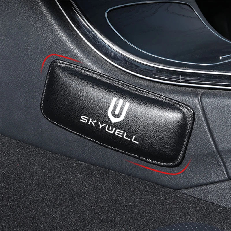 PU Leather Car Leg Cushion Knee Pad Thigh Support For Skyworth HT-i EV6 SKYWELL ET5 DAYUN M1 2022 2023 2024 2025 Car Accessories