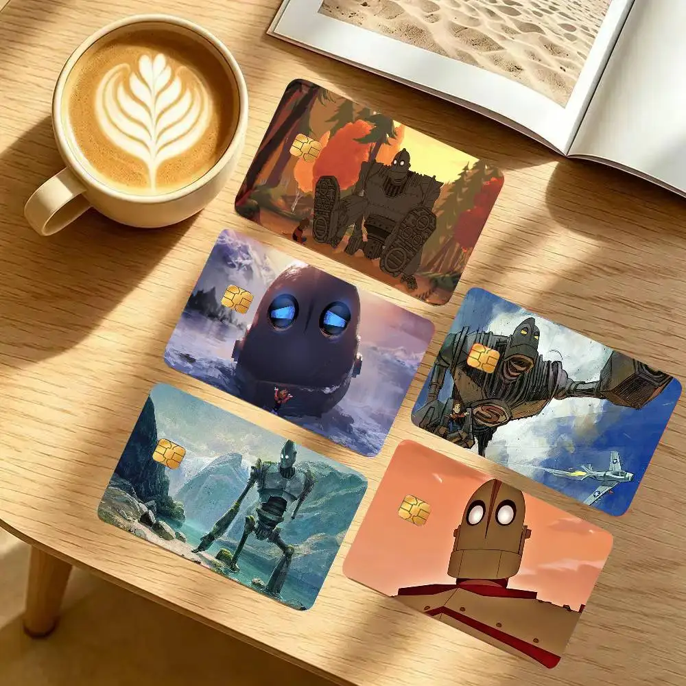 The Iron Giant Animated Movie Card Sticker 4Pcs Credit Card Skin Anti Scratch Bank Debit Card Decal