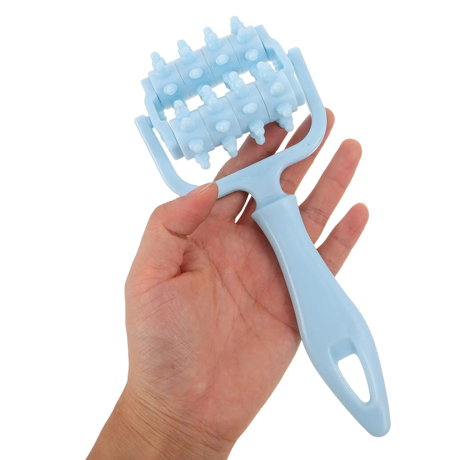 

Массажный ролик с 8 колесиками для полного расслабления мышц тела, портативный ручной ролик для восстановления ног, талии и занятий йогой