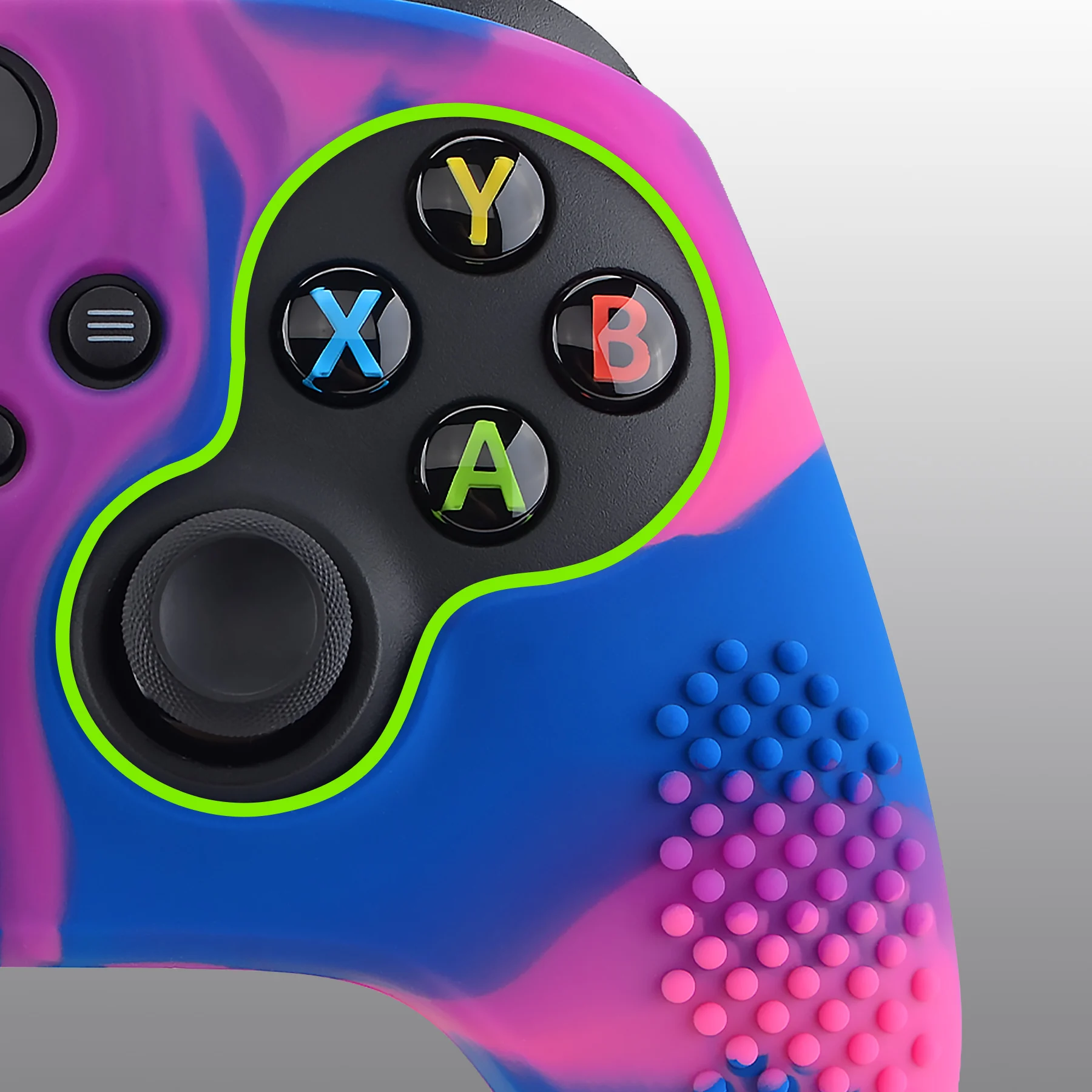 Playvital 3Dスタッズ版抗スリップシリコーンソフトゴムケースxboxシリーズs/xコントローラ親指グリップキャップ